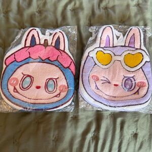 Set of Two Brand New Labubu TerryWashcloths with Hook